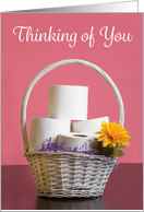 Thinking of You Toilet Paper Basket Coronavirus Humor card