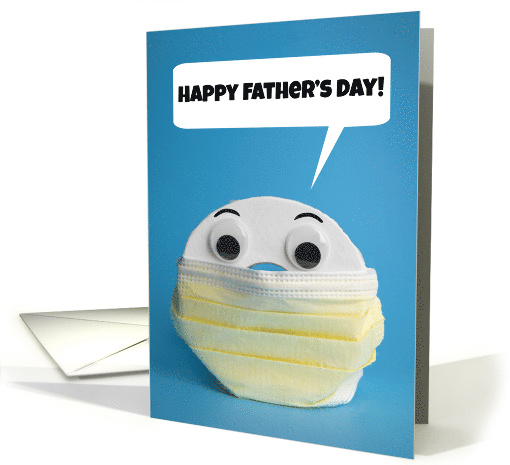 Happy Father's Day Toilet Paper in Face Mask Coronavirus Humor card