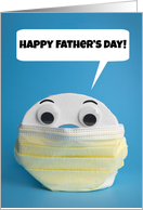 Happy Father’s Day Toilet Paper in Face Mask Coronavirus Humor card