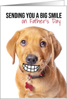 Happy Father’s Day Puppy With Big Smile Humor card
