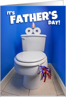 Happy Father’s Day Funny Toilet Face Humor card
