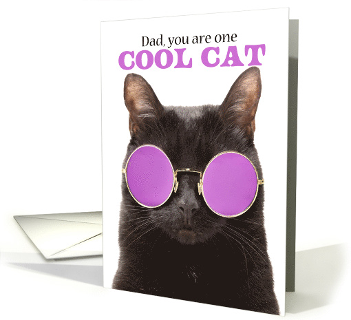 Happy Father's Day Cool Cat in Sunglasses Humor card (1616944)
