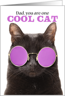 Happy Father’s Day Cool Cat in Sunglasses Humor card
