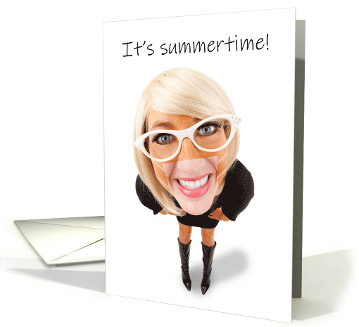 Thinking of You Woman With Face Mask Tan Lines Coronavirus Humor card