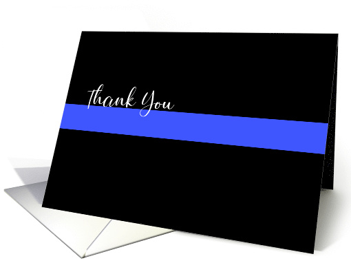 Thank You Police Simple Thin Blue Line card (1624974)