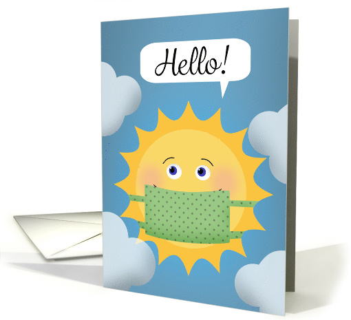 Thinking of You Sunshine in a Coronavirus Face Mask card (1629896)