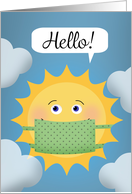 Thinking of You Sunshine in a Coronavirus Face Mask card