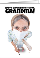 Happy Grandparents Day Grandma Face Mask Humor card