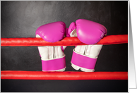 You Got This Encouragement Breast Cancer Pink Boxing Gloves card