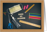 Back To School Supplies During Coronavirus Pandemic card