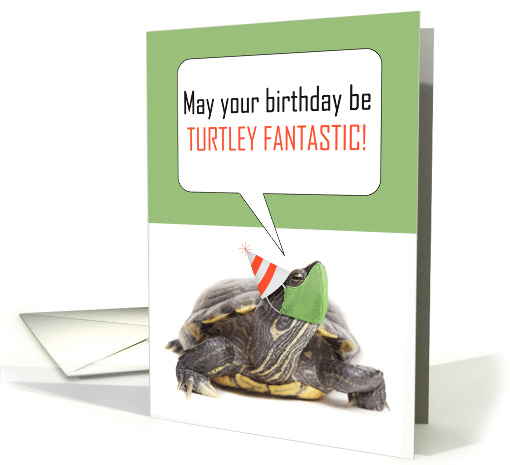 Happy Birthday Turtle in Face Mask Coronavirus Pandemic Humor card