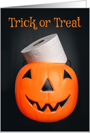 Happy Halloween Pumpkin With Toilet Paper Coronavirus Humor card