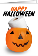 Happy Halloween Pumpkin With Toilet Paper Coronavirus Humor card