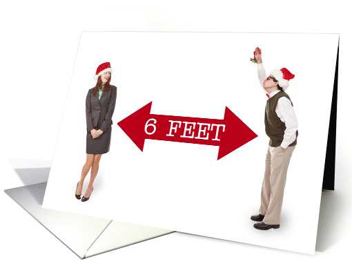 Merry Christmas Mistletoe Business People Coronavirus Humor card
