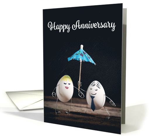 Happy Anniversary Funny Egg Couple Humor card (1642420)