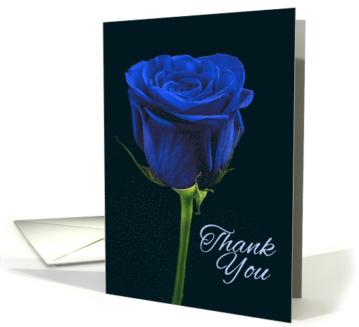 Thank You Police Blue Rose Photograph card (1645542)