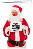 Merry Christmas Santa Claus In Coronavirus Face Mask Humor card