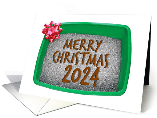 Merry Christmas 2024 Sarcastic Litter Box Humor card (1655806)