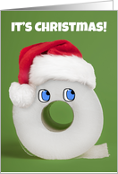 Merry Christmas Talking Roll of Toilet Paper in Santa Hat Humor card