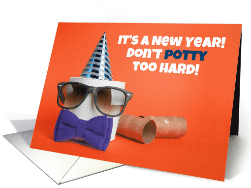 Happy New Year Toilet Paper Humor card (1659054)