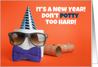 Happy New Year Toilet Paper Humor card
