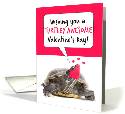 Happy Valentine's Day Turtle in Covid Face Mask Humor card (1659850)