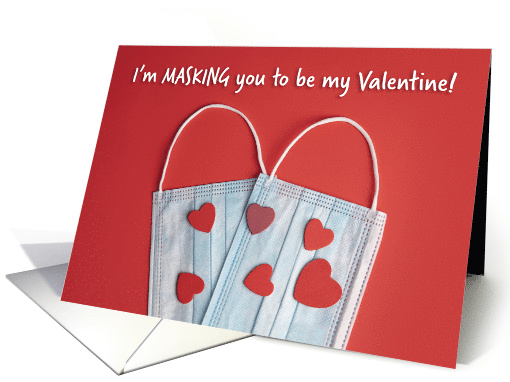 Happy Valentine's Day Coronavirus Face Mask Humor card (1660732)