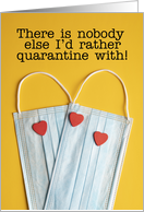 Happy Valentine’s Day Coronavirus Face Mask Quarantine Humor card