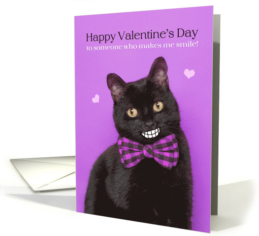 Happy Valentine's Day Funny Cat With Big Smile Humor card (1662002)