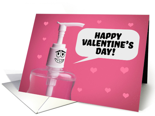 Happy Valentine's Day Hand Sanitizer Humor card (1662942)