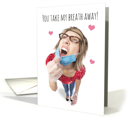 Happy Valentine's Day You Take My Breath Away Woman in... (1665182)