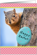 Happy Easter For Anyone Squirrel With Egg Humor card