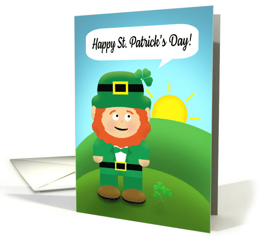 Happy St Patrick's Day Leprechaun Outdoors card (1669682)