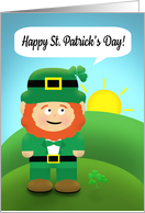 Happy St Patrick’s Day Leprechaun Outdoors card