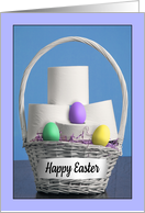 Happy Easter For Anyone Toilet Paper and Eggs Coronavirus Humor card