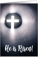 Happy Easter He Is Risen Cross card