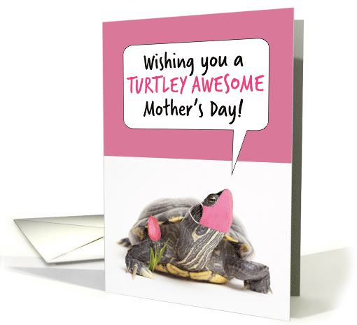 Happy Mother's Day Cute Turtle in Covid 19 Face Mask With... (1671622)