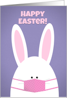 Happy Easter Bunny in Covid Face Mask Humor card