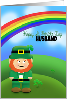 Happy St Patrick’s Day Wife Husband Under Rainbow card