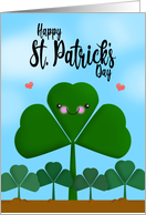 Happy St Patrick’s Day Smiling Shamrock Clover card