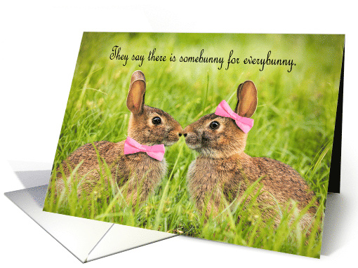 Happy Easter Love Bunnies Romance card (1674028)