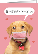 Happy Mother’s Day Puppy in Covid Face Mask card