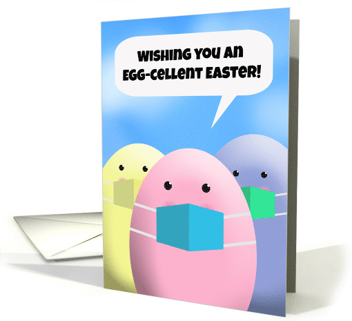 Happy Easter Talking Eggs in Coronavirus Pandemic Face... (1675972)