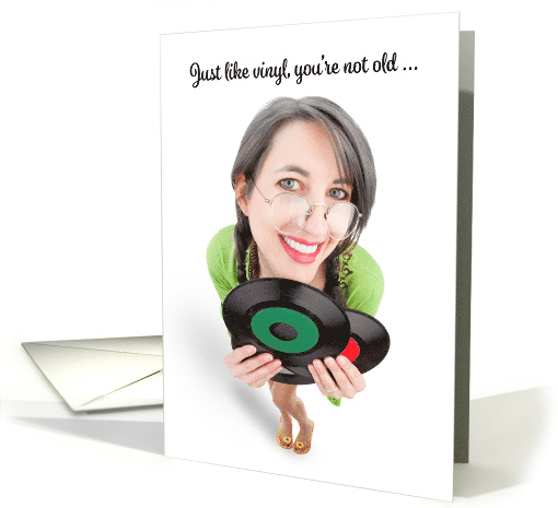 Happy Birththday Vintage Like Vinyl Records Humor card (1676282)