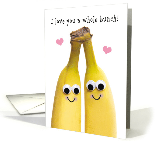 I Love You Romance Banana Humor card (1677260)