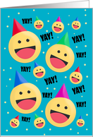 Congratulations For Anyone Happy Emoji Faces card