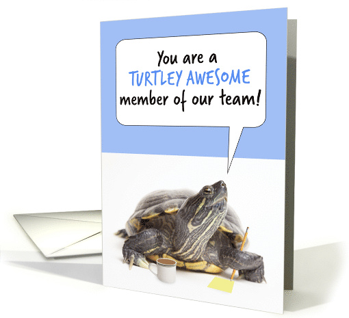 Happy Administrative Professionals Day Cute Office Turtle Humor card