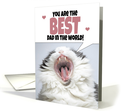 Happy Father's Day Cat Shouting Humor card (1682240)