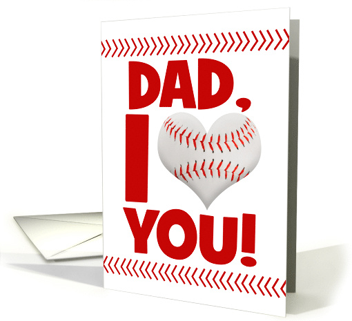 Happy Fathers Day Dad Baseball Theme card (1682512)