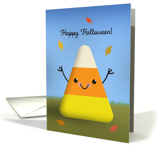 Happy Halloween For Anyone Cute Candy Corn Illustration card (1695022)